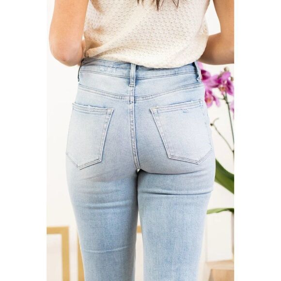 Vervet Straight Leg High Rise Distressed Jeans  Size 30 - Picture 13 of 16